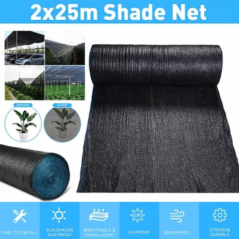 2x25m Anti-UV Sunshade Net Outdoor Garden Sunscreen Sunblock Shade Cloth Net Greenhouse Courtyard Plant Car Cover
2x25m Anti-UV Sunshade Net Outdoor Garden Sunscreen Sunblock Shade Cloth Net Greenhouse Courtyard Plant Car Cover