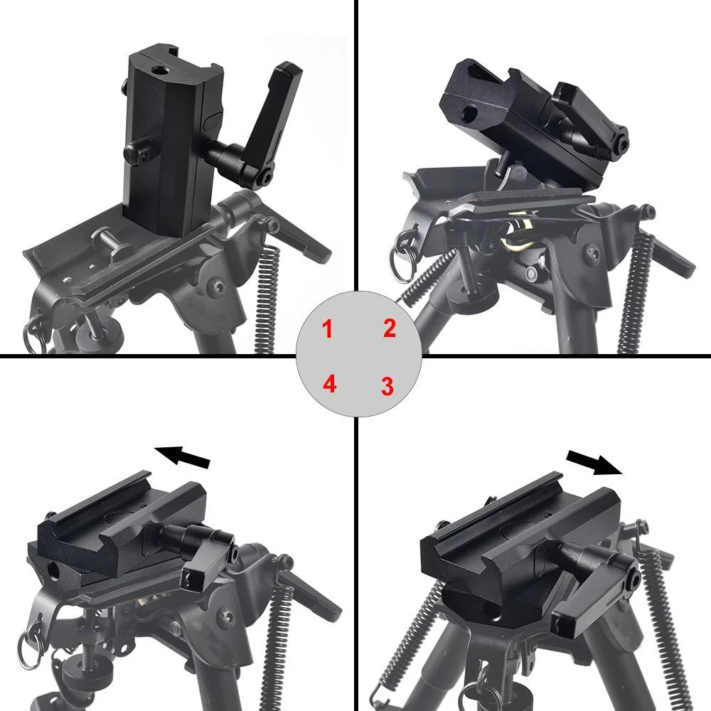 Magorui QD Вращающийся адаптер для винтовки Bipod Харриса с поворотным