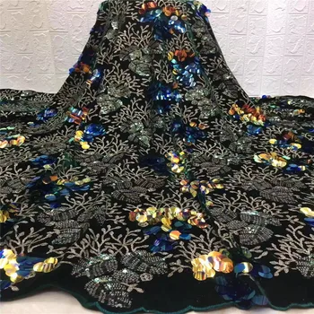 2019 Latest African Lace Fabric High Quality French Net Embroidery Dark Blue Sequins Tulle Lace Fabric For Nigerian Party Dress
2019 Latest African Lace Fabric High Quality French Net Embroidery Dark Blue Sequins Tulle Lace Fabric For Nigerian Party Dress