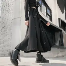 Dark Style Women Girl High Waist Hanging Buckle Summer Autumn Street Long Skirt
Dark Style Women Girl High Waist Hanging Buckle Summer Autumn Street Long Skirt