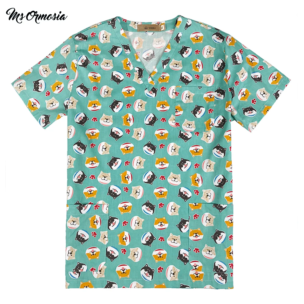 new Breathable comfortable fashion Pure cotton cartoon printing scrubs tops Beauty Salon Uniform Laboratory Pet Shop Scrub top
new Breathable comfortable fashion Pure cotton cartoon printing scrubs tops Beauty Salon Uniform Laboratory Pet Shop Scrub top
