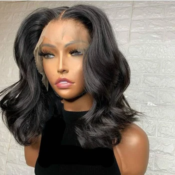 Natural Black 13x6 Human Hair Middle Part Short Body Wave Lace Front Wig For Black Women Bleached Knots With Baby
Natural Black 13x6 Human Hair Middle Part Short Body Wave Lace Front Wig For Black Women Bleached Knots With Baby