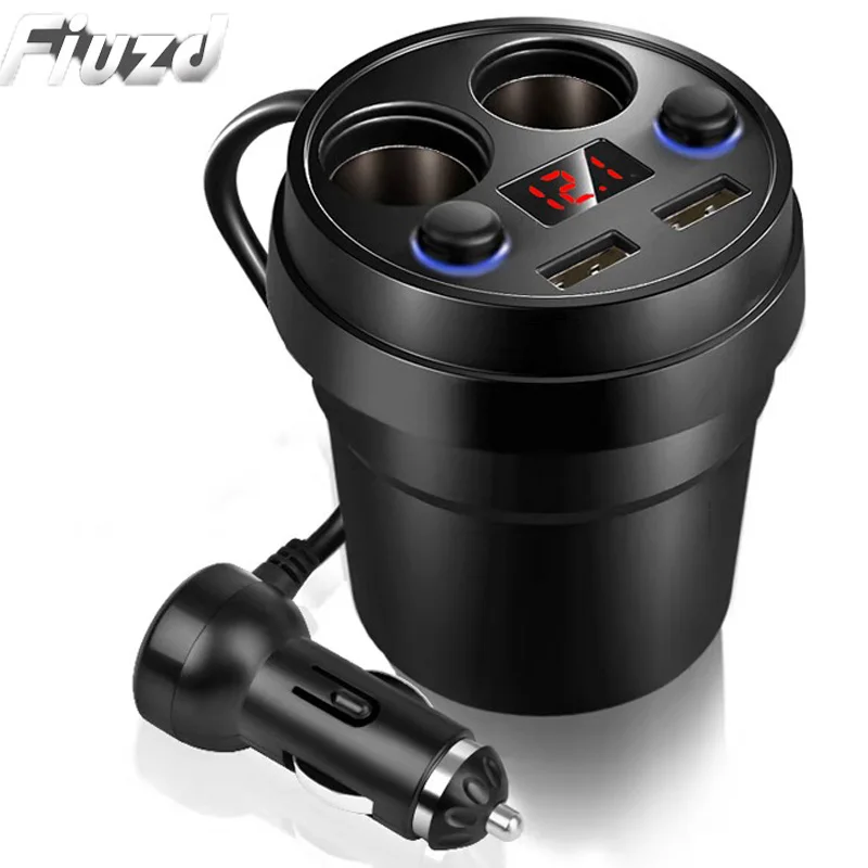 Fiuzd 3.1A 2 USB Port 2 Way Car Cigarette Lighter Socket Splitter Charger DC 12~24V Cigarette Lighter Socket Black
Fiuzd 3.1A 2 USB Port 2 Way Car Cigarette Lighter Socket Splitter Charger DC 12~24V Cigarette Lighter Socket Black