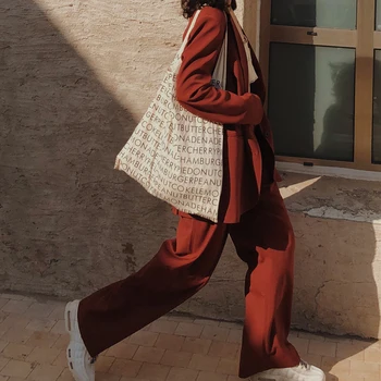 Vintage Ladies Blazer Pants Suit Streetwear Oversize Long Blazer Jacket+Zipper Casual Trousers Pant Spring 2 Piece Set Women
Vintage Ladies Blazer Pants Suit Streetwear Oversize Long Blazer Jacket+Zipper Casual Trousers Pant Spring 2 Piece Set Women