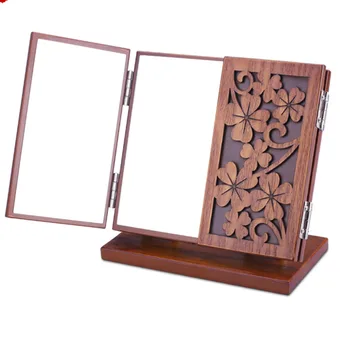 European-style wooden retro cosmetic mirror folding desktop portable mirror large double-sided three-sided dressing mirror
European-style wooden retro cosmetic mirror folding desktop portable mirror large double-sided three-sided dressing mirror