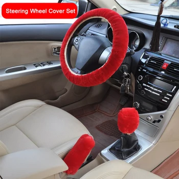 3pcs Furry Soft Winter Warm Protector Steering Wheel Cover Set Universal Solid Plush Non Slip Artificial Wool Fashion
3pcs Furry Soft Winter Warm Protector Steering Wheel Cover Set Universal Solid Plush Non Slip Artificial Wool Fashion