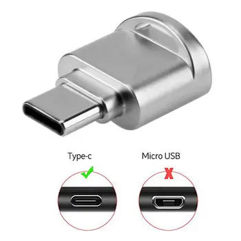 Metal Type-C Card Reader Portable Type C Micro SD TF Memory Cardreader For Mobile Phone
Metal Type-C Card Reader Portable Type C Micro SD TF Memory Cardreader For Mobile Phone