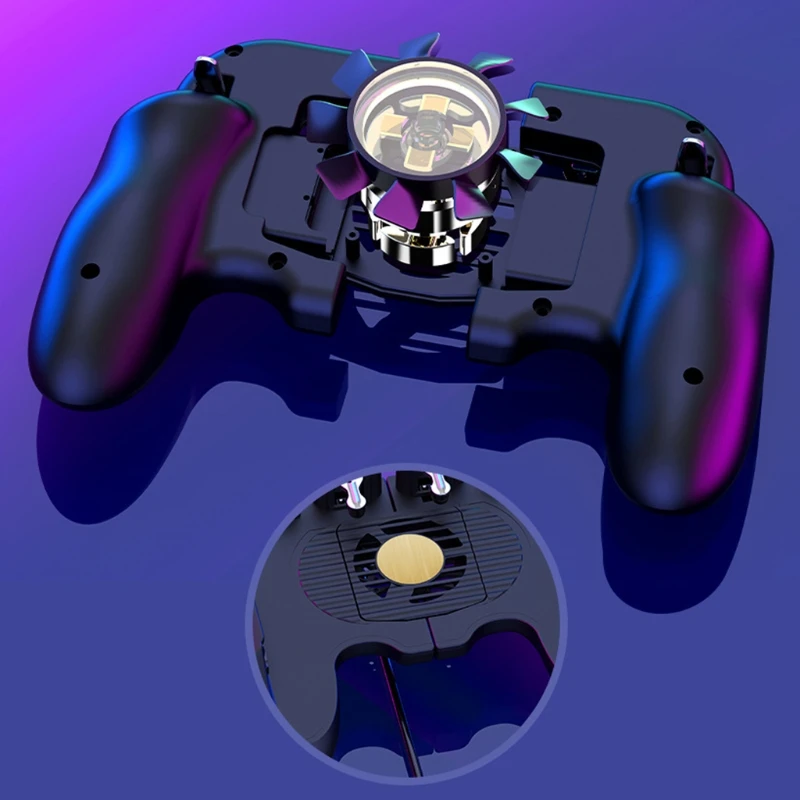 Three-in-one Mobile Phone Cooling Fan Radiator 6 Finger Trigger Cellphone Game Controller Phone Fast Cooling Gamepad
Three-in-one Mobile Phone Cooling Fan Radiator 6 Finger Trigger Cellphone Game Controller Phone Fast Cooling Gamepad
