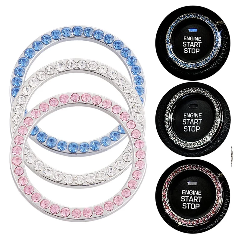 Crystal Rhinestone Car Bling Sticker Ring Emblem Auto Start Engine Ignition Button Key Knobs Bling for Car Interior Decoration
Crystal Rhinestone Car Bling Sticker Ring Emblem Auto Start Engine Ignition Button Key Knobs Bling for Car Interior Decoration