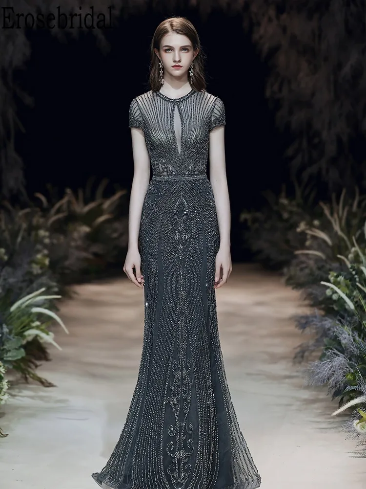 Erosebridal 5 Colors Mermaid Prom Dress Long Luxury Beaded 2020 Long Formal Dress Women Short Sleeve Elegant O Neck
Erosebridal 5 Colors Mermaid Prom Dress Long Luxury Beaded 2020 Long Formal Dress Women Short Sleeve Elegant O Neck