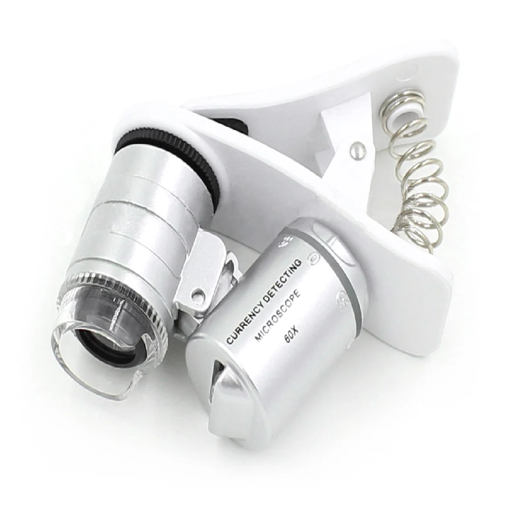 60x Clip on Magnifier For Phone Camera Universal Smartphone Mini Microscope Loupe Magnifying Glass With Led Lights Batteries
60x Clip on Magnifier For Phone Camera Universal Smartphone Mini Microscope Loupe Magnifying Glass With Led Lights Batteries