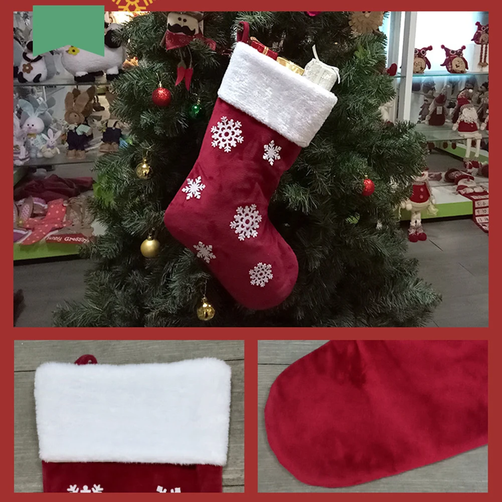 christmas stockings pendant ornaments candy bag knitted wool