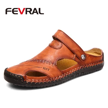 FEVRAL Genuine Leather Men Sandals Summer Soft High Quality Beach Shoes Men Classic Sandals Slippers Bohemia Size 38~48 Hot Sale
FEVRAL Genuine Leather Men Sandals Summer Soft High Quality Beach Shoes Men Classic Sandals Slippers Bohemia Size 38~48 Hot Sale
