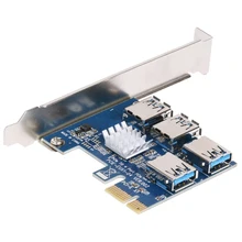 PCI-E To PCI-E Adapter 1 Turn 4 PCI-Express Slot 1x To 16x USB 3.0 Special Riser Card PCIe Converter For BTC Miner Mining
PCI-E To PCI-E Adapter 1 Turn 4 PCI-Express Slot 1x To 16x USB 3.0 Special Riser Card PCIe Converter For BTC Miner Mining