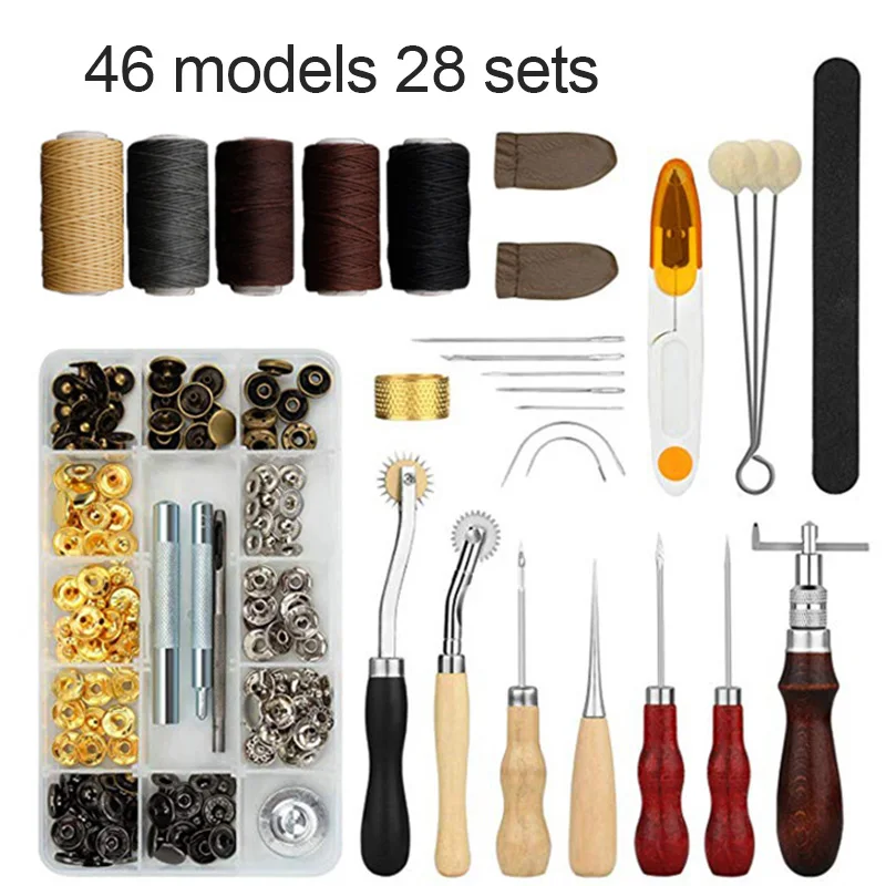 46Pcs/set Sewing Tools DIY Faux Leather Craft Tools Handmade Leather Tool Set VJ-Drop
46Pcs/set Sewing Tools DIY Faux Leather Craft Tools Handmade Leather Tool Set VJ-Drop