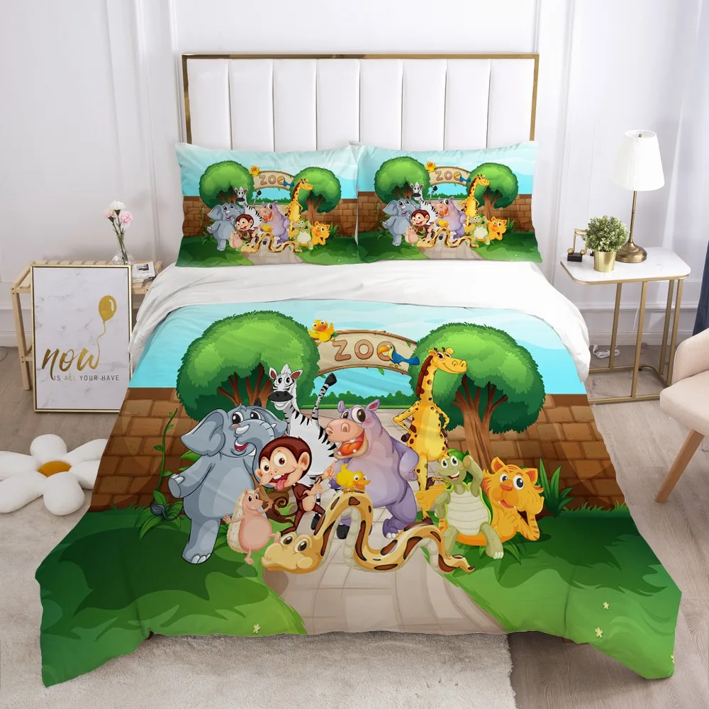 Cartoon Bedding Set for Kids Boys Girls Children baby Crib Duvet Cover Set Pillowcase Blanket Quilt Cover Single zoo animal
Cartoon Bedding Set for Kids Boys Girls Children baby Crib Duvet Cover Set Pillowcase Blanket Quilt Cover Single zoo animal