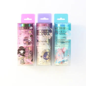 Domikee cute new gold foil Japanese cartoon decorative DIY washi paper masking tape for diary journal planner stationery 5roll
Domikee cute new gold foil Japanese cartoon decorative DIY washi paper masking tape for diary journal planner stationery 5roll