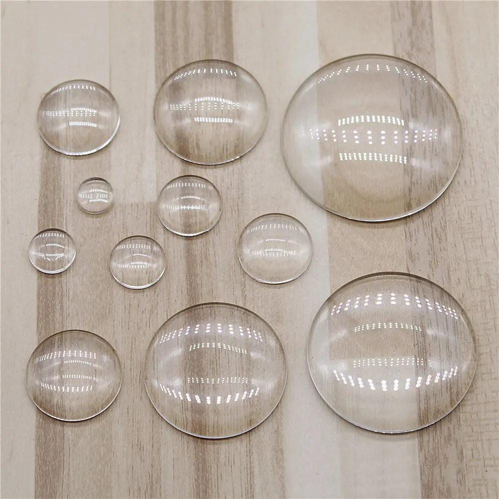 

Flat Back Clear Round Glass Cabochon Jewelry Findings & Components 8mm 10mm 12mm 14mm 16mm 18mm 20mm 25mm 30mm 35mm