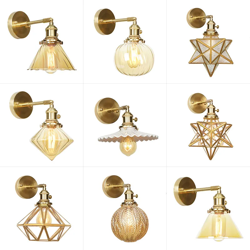 Northern Europe Post Modern Copper Living Room Hall Dining Room Creative Glass Lamp Shade Bedroom Bedside Walkway Wall Lamp
Northern Europe Post Modern Copper Living Room Hall Dining Room Creative Glass Lamp Shade Bedroom Bedside Walkway Wall Lamp