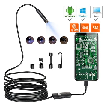 

1080P Full HD Mini Android Camera Endoscope IP67 1920*1080 1m /10m Micro USB Inspection Video Camera Snake Borescope Tube