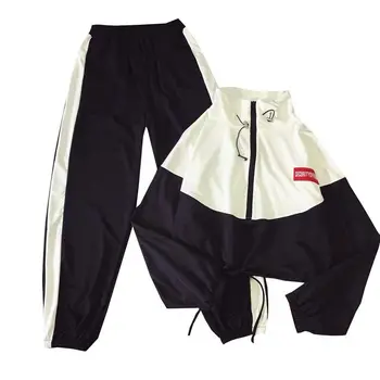 Top + trousers casual large Sports suit two piece short set women Autumn Suit Women's Loose Long Sleeves Two-piece pants Suit 
Top + trousers casual large Sports suit two piece short set women Autumn Suit Women's Loose Long Sleeves Two-piece pants Suit