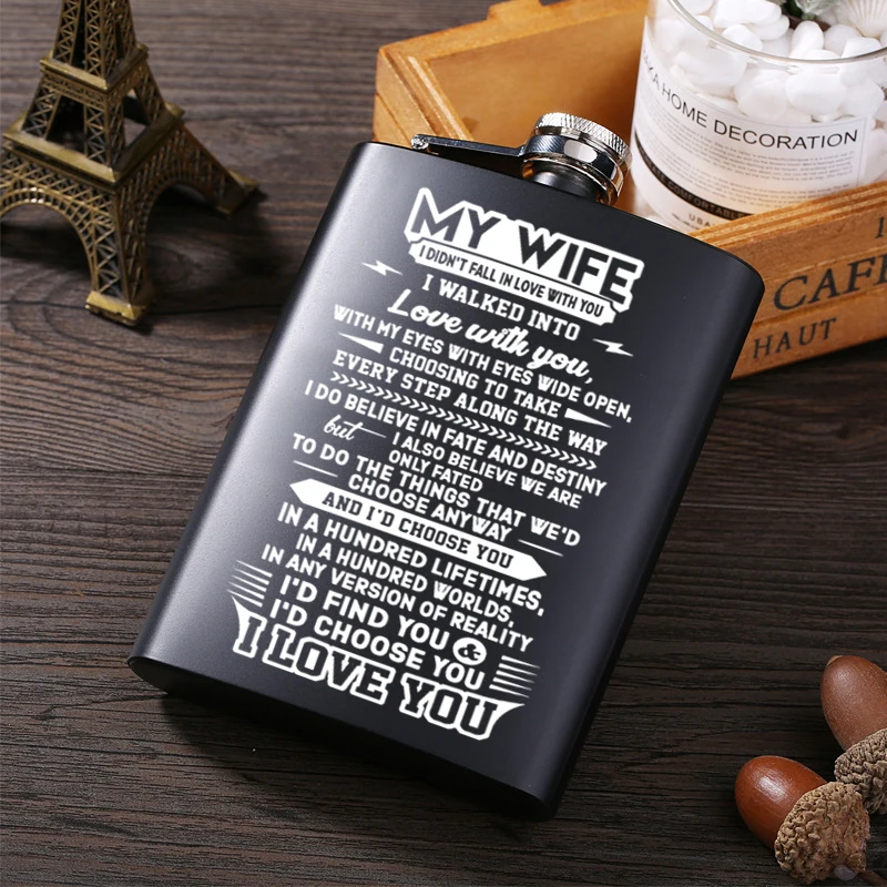 To My Wife Hot sale portable stainless steel hip flask alcohol bottle travel whiskey alcohol liquor bottle flagon Male Small Min
To My Wife Hot sale portable stainless steel hip flask alcohol bottle travel whiskey alcohol liquor bottle flagon Male Small Min