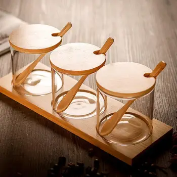 3pcs Glass Sealed Seasoning Pot Seasoning Jars Household Seasoning Boxes Sealed Condiment Pot with Lid and Spoon 
3pcs Glass Sealed Seasoning Pot Seasoning Jars Household Seasoning Boxes Sealed Condiment Pot with Lid and Spoon