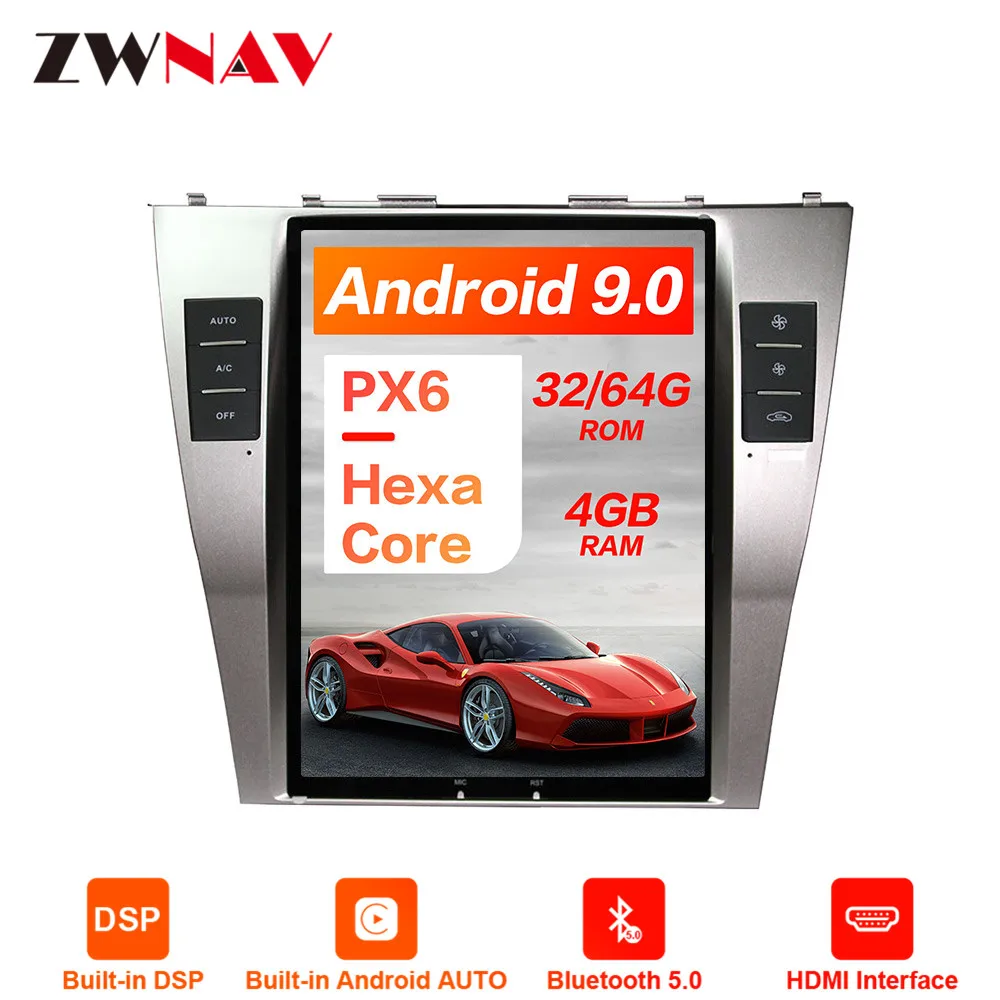 Android 9.0 PX6 Tesla style Car GPS Navigation For TOYOTA CAMRY 2007-2011 stereo multimedia player radio tape recorder head unit
Android 9.0 PX6 Tesla style Car GPS Navigation For TOYOTA CAMRY 2007-2011 stereo multimedia player radio tape recorder head unit