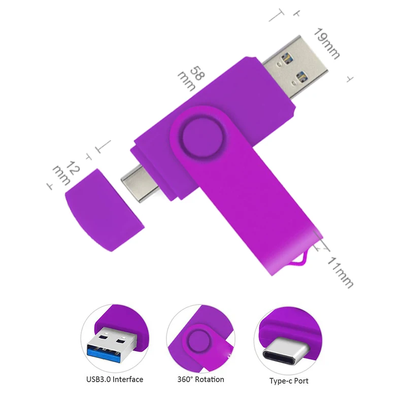 

Memoria USB 3.0 OTG Pendrive 128 GB USB Flash Drive 512GB 256GB 128GB 64GB 32GB Cle USB Type C Pen Drive Flash Disk Memory Stick