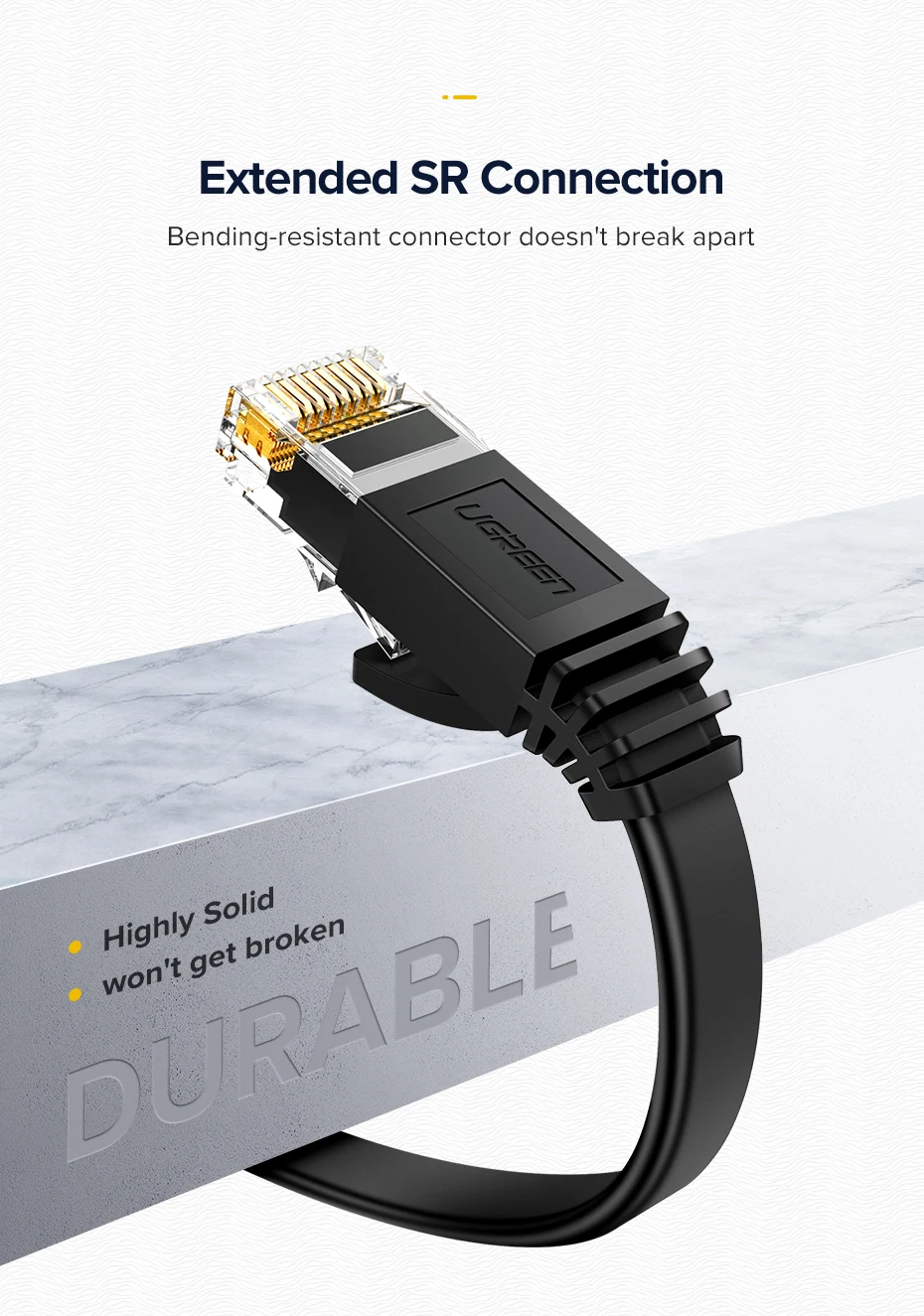 Ugreen Ethernet Cable Cat6 Lan Cable UTP CAT 6 RJ 45 Network Cable 10m/50m/100m Patch Cord for Laptop Router RJ45 Network Cable H28342b0561aa4860a471f56cf85e5d5er