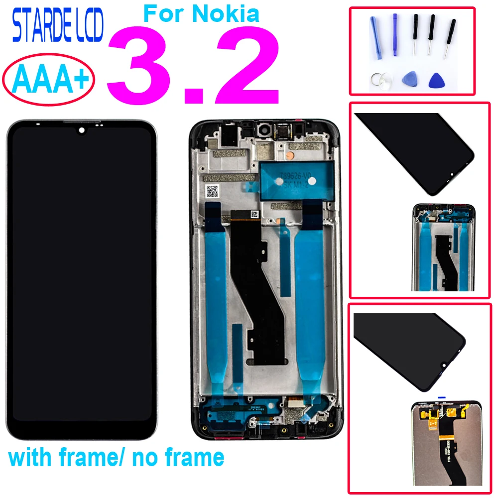 AAA+ For Nokia 3.2 LCD Display Touch Screen Digitizer Assembly Replacement Parts For Nokia3.2 6.26" Screen
AAA+ For Nokia 3.2 LCD Display Touch Screen Digitizer Assembly Replacement Parts For Nokia3.2 6.26" Screen