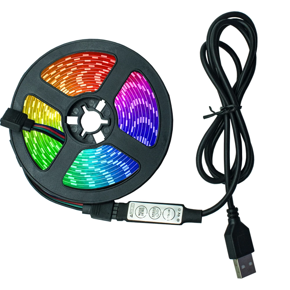 USB Powered LED Strip Light TV Backlight 2835SMD DC5V Flexible LED Lamp Tape Ribbon RGB 0.5M 1M 2M 3M 4M 5M Bedroom Diode Tape
USB Powered LED Strip Light TV Backlight 2835SMD DC5V Flexible LED Lamp Tape Ribbon RGB 0.5M 1M 2M 3M 4M 5M Bedroom Diode Tape