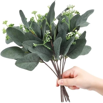1/2/5 Piece Green Simulation Eucalipto Single Artificial Eucalyptus Leaf Artificial Plants for Wedding Holding flowers Bouquets
1/2/5 Piece Green Simulation Eucalipto Single Artificial Eucalyptus Leaf Artificial Plants for Wedding Holding flowers Bouquets