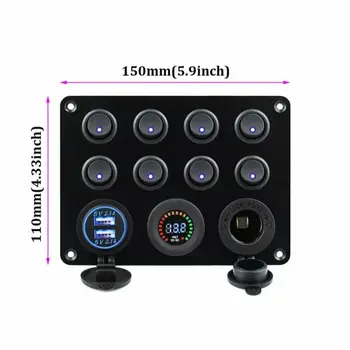 Black Toggle Panel Switch Accessories SUV Car ABS+Aluminum Plate 8 Gang Circuit Breaker
Black Toggle Panel Switch Accessories SUV Car ABS+Aluminum Plate 8 Gang Circuit Breaker