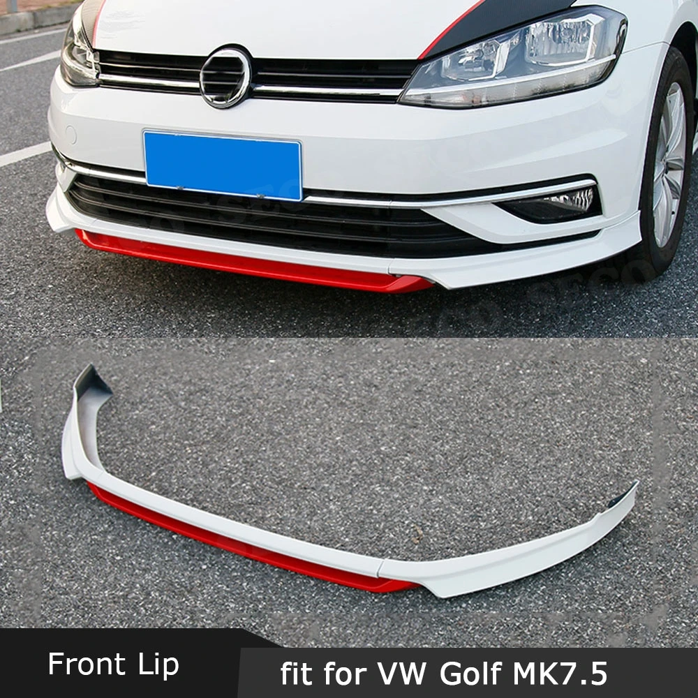 3PCS/Set ABS Colorful Front Lip Spoiler Bumper Apron For VW Volkswagen Golf MK7.5 Standard 2018 2019 Not For GTI Car Styling 
3PCS/Set ABS Colorful Front Lip Spoiler Bumper Apron For VW Volkswagen Golf MK7.5 Standard 2018 2019 Not For GTI Car Styling