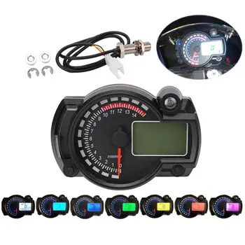 Motorcycle Digital Light LCD Speedometer Odometer Tachometer W/ Speed Sensor 7 color display oil level meter Modern Universal
Motorcycle Digital Light LCD Speedometer Odometer Tachometer W/ Speed Sensor 7 color display oil level meter Modern Universal