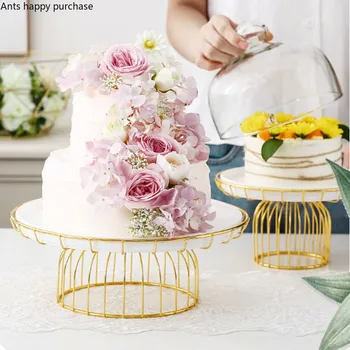 Golden Wrought Iron Cake Plate with Glass Cover Cake Dessert Table Decoration Display Tray with Cover White Ceramic Plate
Golden Wrought Iron Cake Plate with Glass Cover Cake Dessert Table Decoration Display Tray with Cover White Ceramic Plate