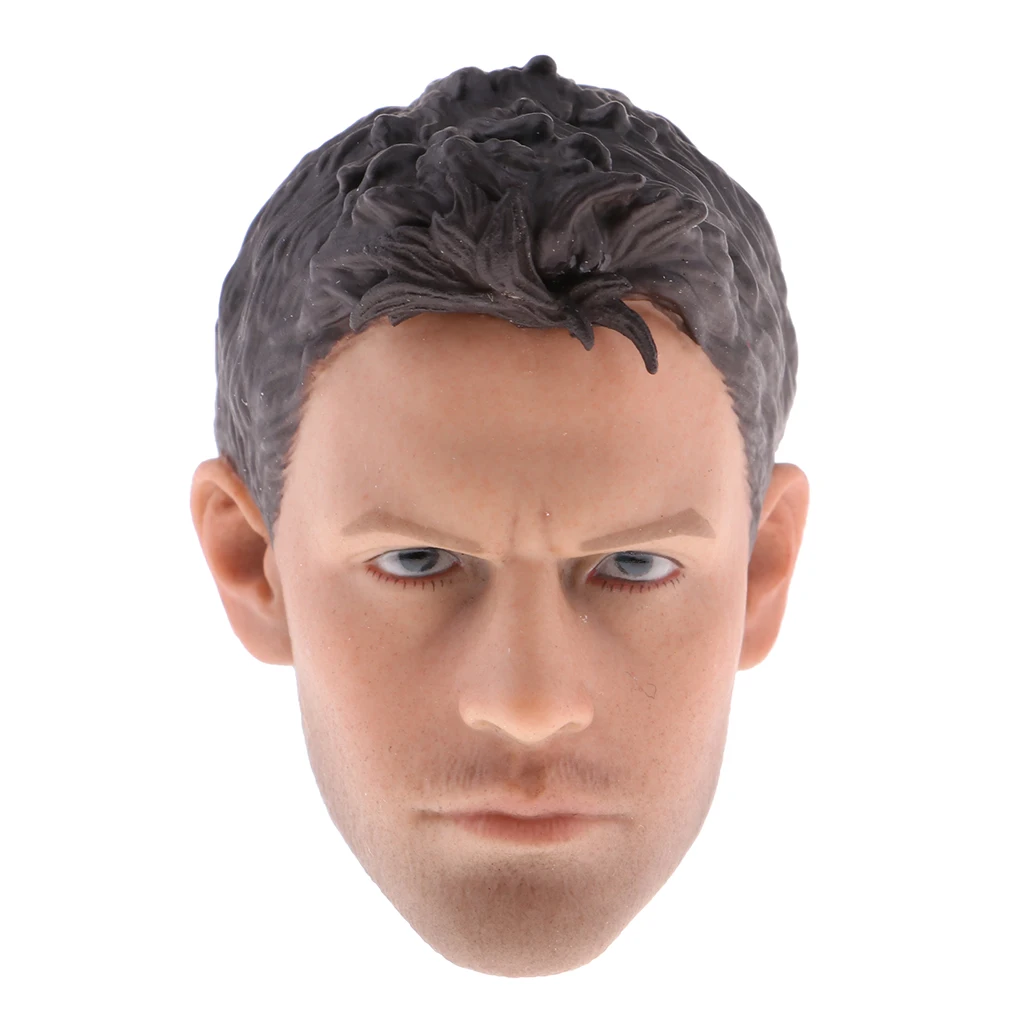 1/6 Scale Male Body Head Sculpt with Black Hair Doll Head Sculpture for 12 inch Action Figure DIY Body Parts 1/6 Scale Male Body Head Sculpt with Black Hair Doll Head Sculpture for 12 inch Action Figure DIY Body Parts