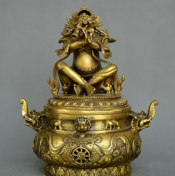 Chinese Buddhism old bronze Vajra Dakinis Buddha Statue incense burner censer 
Chinese Buddhism old bronze Vajra Dakinis Buddha Statue incense burner censer