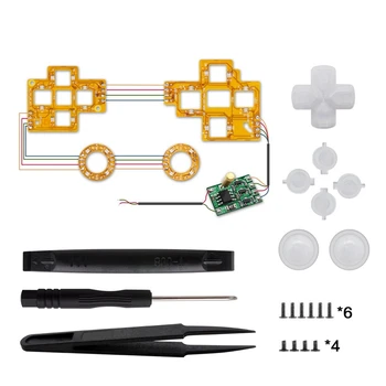 Multi-Colors Luminated D-Pad Thumbsticks Face Buttons LED Kit for PS4 Controller 6 Colors Press Control with Buttons 
Multi-Colors Luminated D-Pad Thumbsticks Face Buttons LED Kit for PS4 Controller 6 Colors Press Control with Buttons