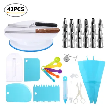 41pcs/set Cake Pastry Tube Fondant Cake Nozzles Turntable Baking Set Kitchen Dessert Baking Pastry Tools Cake Decorating Kit
41pcs/set Cake Pastry Tube Fondant Cake Nozzles Turntable Baking Set Kitchen Dessert Baking Pastry Tools Cake Decorating Kit