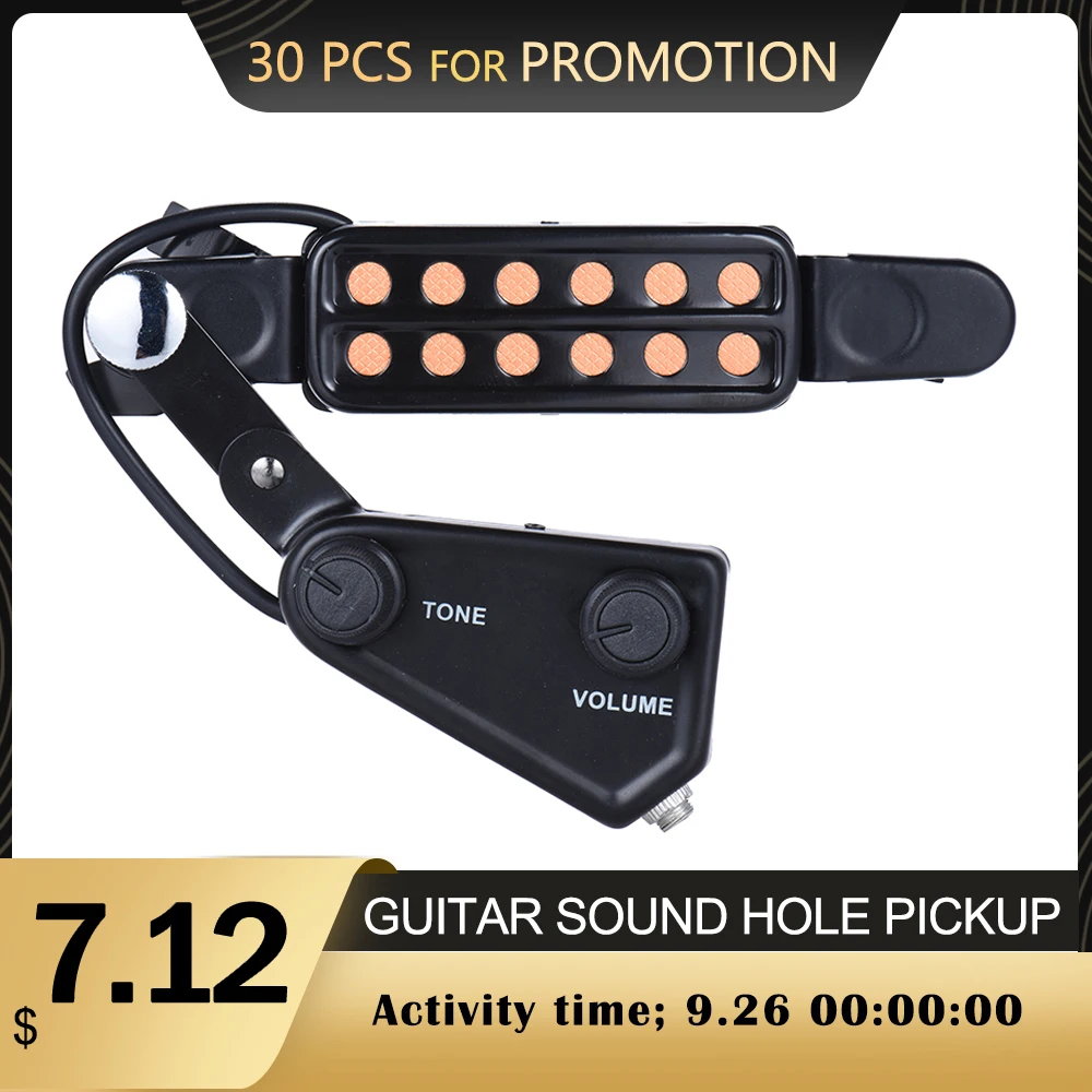 12-hole Acoustic Guitar Sound Hole Pickup Magnetic Transducer with Tone Volume Controller Audio Cable Guitar Accessories
12-hole Acoustic Guitar Sound Hole Pickup Magnetic Transducer with Tone Volume Controller Audio Cable Guitar Accessories