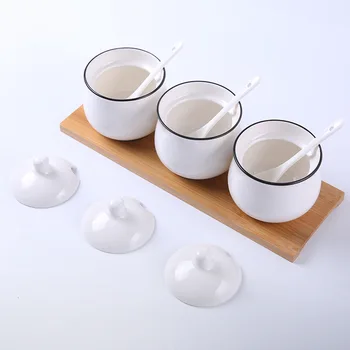Nordic Simple Ceramic Condiment Creative Black Line Condiment Box Set Household Condiment Bottle Kitchen Ceramic Three-piece Set
Nordic Simple Ceramic Condiment Creative Black Line Condiment Box Set Household Condiment Bottle Kitchen Ceramic Three-piece Set