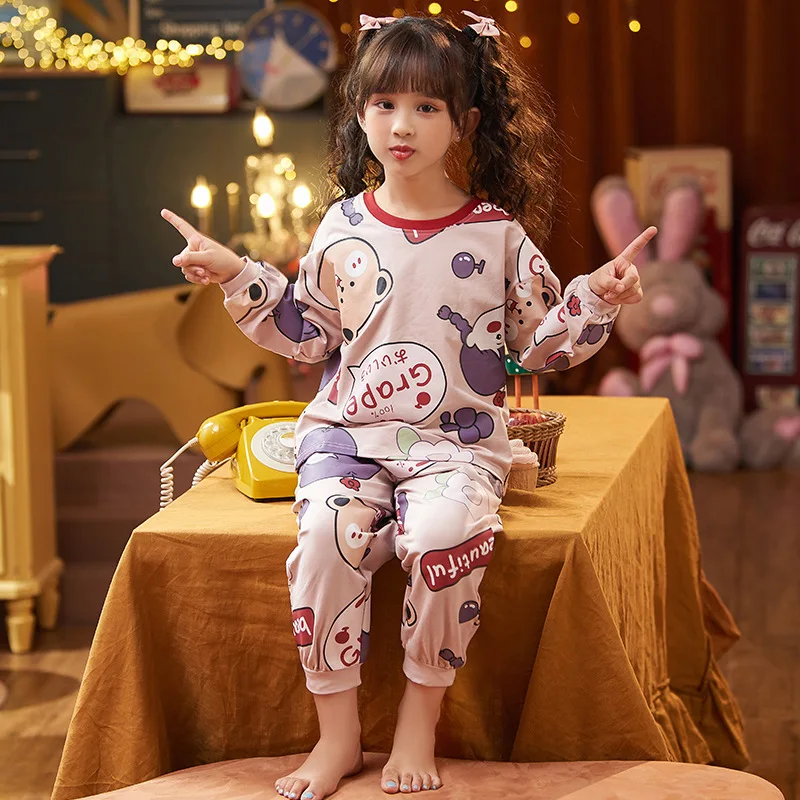 Kid New Pure Cotton Autumn Two Piece Suit Soft Comfortable Sleepwear Loose Casual Cartoon Pajama Set Boys And Girls Home Clothes
Kid New Pure Cotton Autumn Two Piece Suit Soft Comfortable Sleepwear Loose Casual Cartoon Pajama Set Boys And Girls Home Clothes