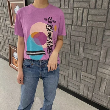 2020 Spring Summer Women Short Sleeve T-shirt with Inverted Print and Irregular Pattern L1
2020 Spring Summer Women Short Sleeve T-shirt with Inverted Print and Irregular Pattern L1