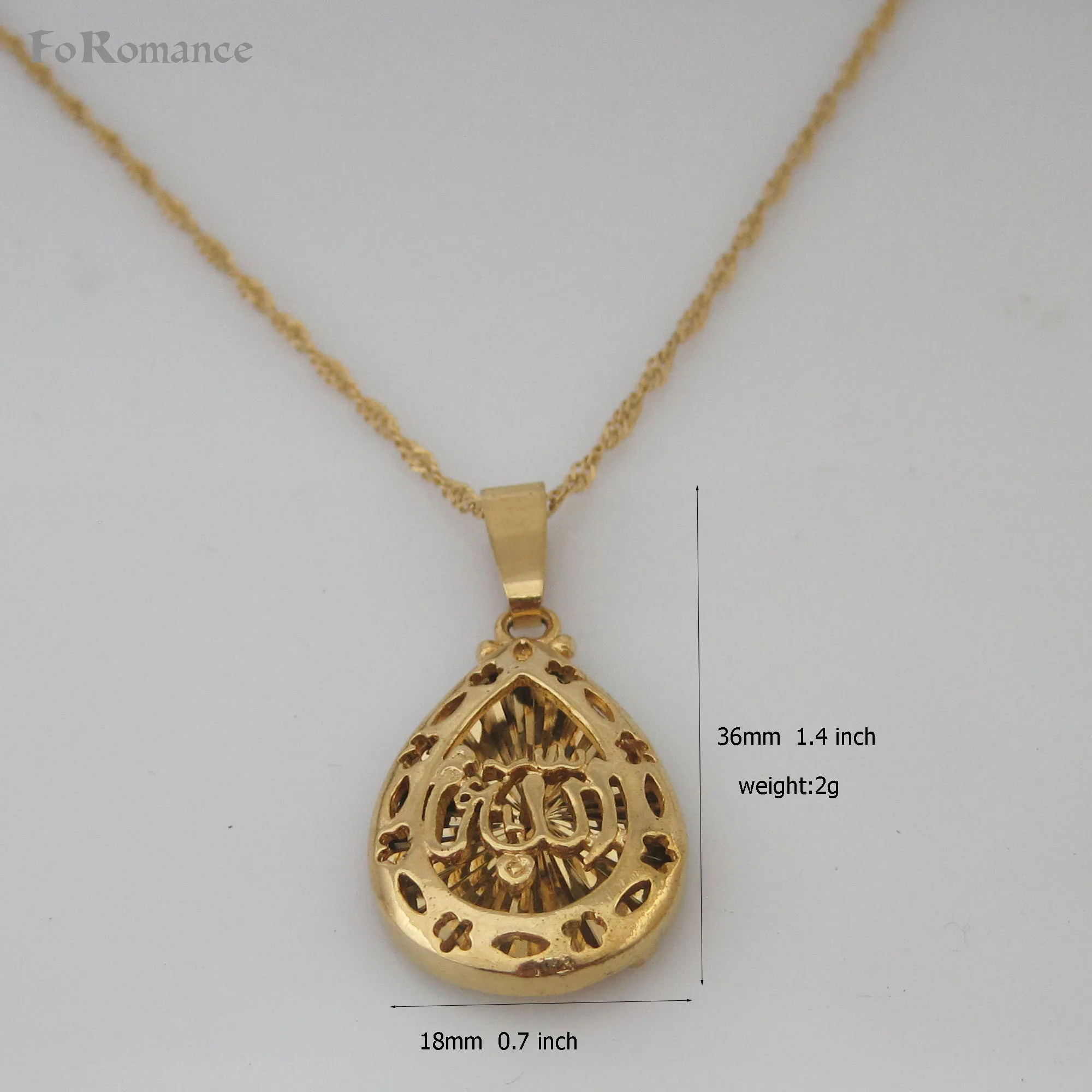 FORMANCE- YELLOW GOLD GP OVERLAY 18" LINK WATER WAVE NECKLACE & MUSLIM ALLAH GOD HIGH SHINNING WATER DROP SHAPE PENDANT
FORMANCE- YELLOW GOLD GP OVERLAY 18" LINK WATER WAVE NECKLACE & MUSLIM ALLAH GOD HIGH SHINNING WATER DROP SHAPE PENDANT