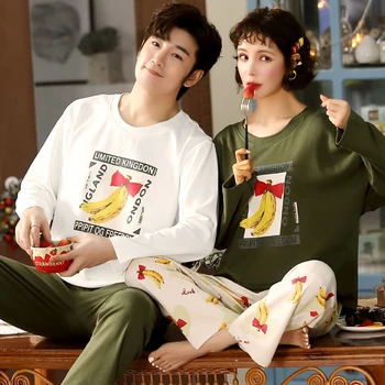 BZEL Couple Pijamas Banana Pattern Sleepwear Cotton Pajama Set Casual Home Suit New Autumn Nightwear Women's Home Clothes Nighty
BZEL Couple Pijamas Banana Pattern Sleepwear Cotton Pajama Set Casual Home Suit New Autumn Nightwear Women's Home Clothes Nighty