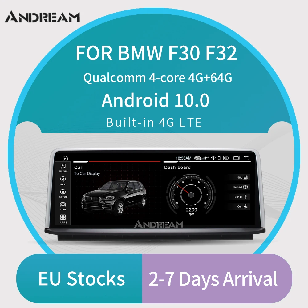 Andream 10 25 &quotAndroid 0 Автомобильный мультимедийный плеер для BMW NBT system Series 3 4 F30 F31 F32 F33 GPS