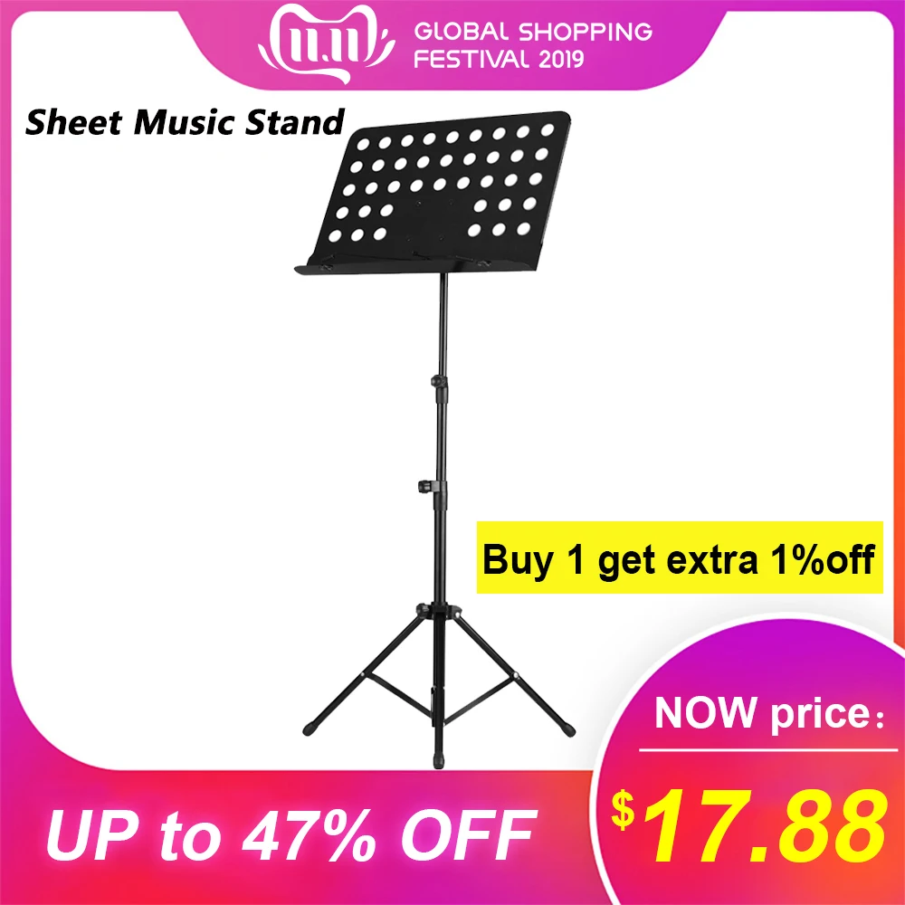Foldable Sheet Music Tripod Stand Holder Portable Metal Music Stand Detachable for Piano Violin Guitar Sheet Music Guitar parts
Foldable Sheet Music Tripod Stand Holder Portable Metal Music Stand Detachable for Piano Violin Guitar Sheet Music Guitar parts