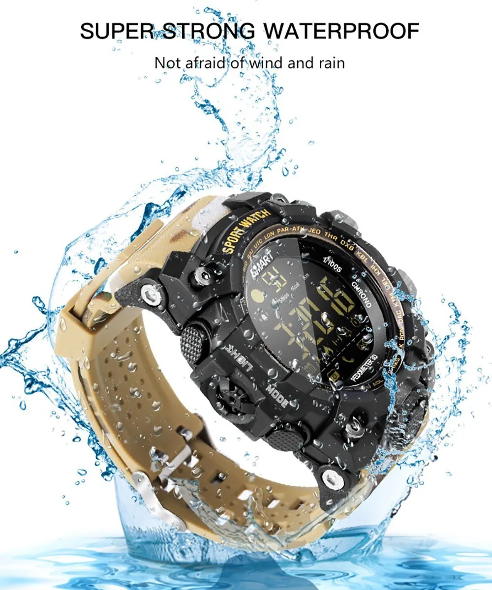 EX16S Sport Watch Smart Bracelet Pedometer Message Reminder Long-range Shutter Stopwatch Military Casual Wrist Band
EX16S Sport Watch Smart Bracelet Pedometer Message Reminder Long-range Shutter Stopwatch Military Casual Wrist Band